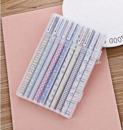 10 Pcs Pack Colored Gel Pen Ink Pen Promotional Gift Stationery School & Office Supply