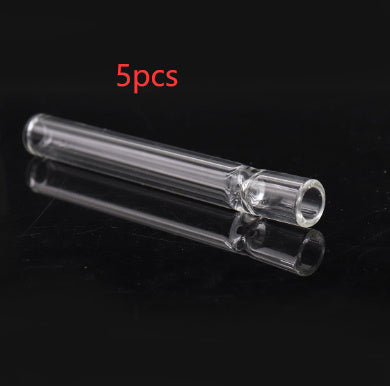 Telescopic Smoke Pipe Clear Straight Glass Suction Nozzle