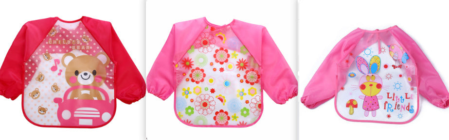 Children's Gown Long Sleeve Kids Waterproof Meal Baby Apron Painting Clothes Bib Protective Clothing