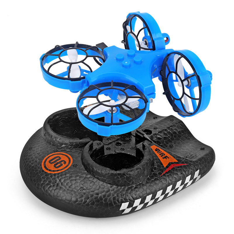RC Boat Water Land And Air Four-Axis Hovercraft Three-in-one Multi-function Toy One-button Tumbling Mini Drone