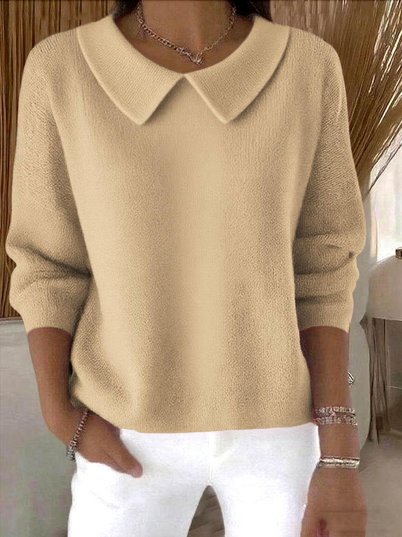 New Women's Loose Casual Solid Color Long Sleeve