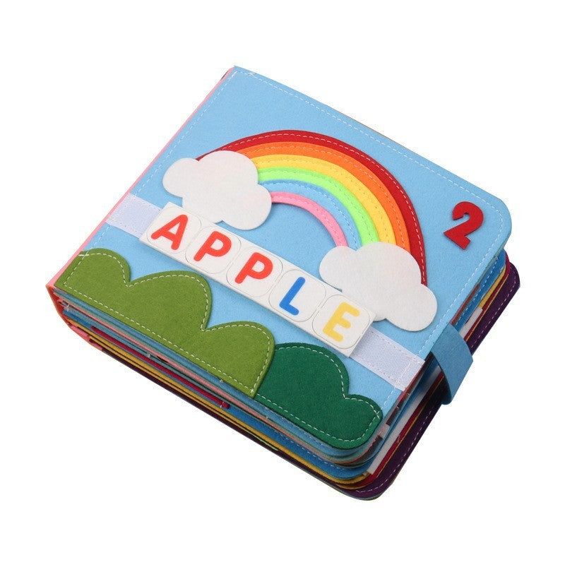 Felt Busy Board Children 3D Three-dimension Educational Learning Non-Woven Rainbow Early Education Story Book