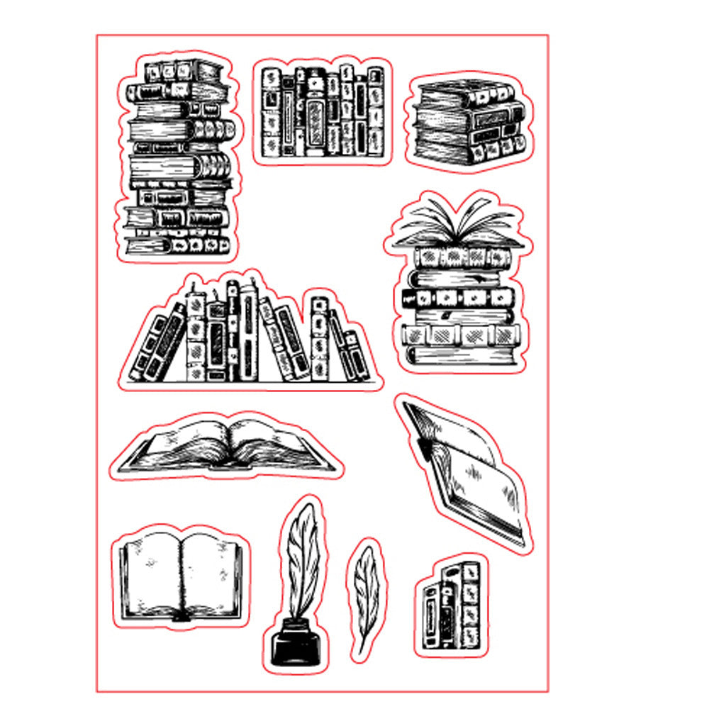 Portable Book Hand Account Transparent Silicone Stamp