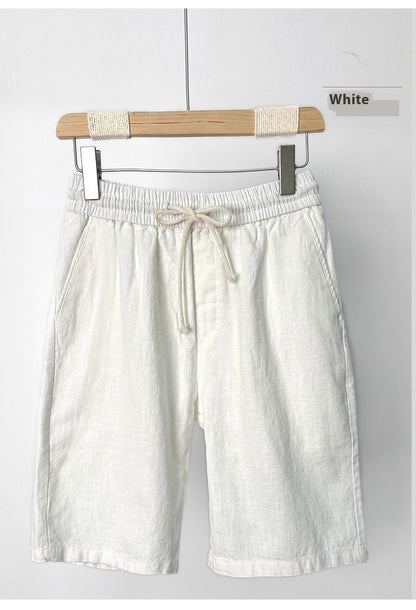 Summer Thin Casual Cotton Linen Cropped Pants