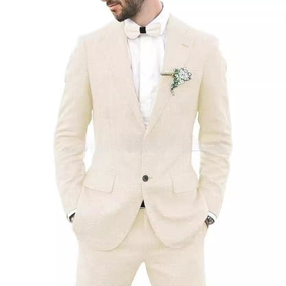 Men's Suit Wedding Party Suit Slim Fit Casual Coat Trousers