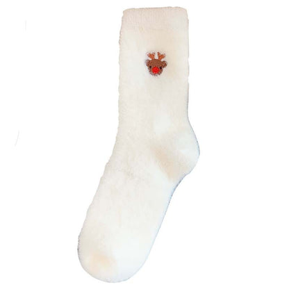 Women's Autumn And Winter Style White Mink Fur Christmas Stockings