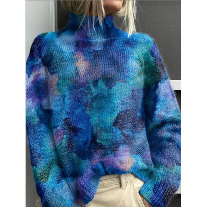 Women's Christmas Printed Turtleneck Sweater