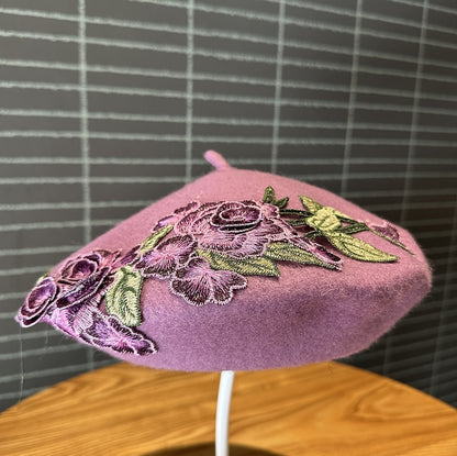 Fashionable Wool Woolen Artistic Painter's Bud Hat