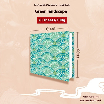 Feiluniao Watercolor Notebook Fabric Handmade Mini Portable Portable Character Sketch Hand Painted Graffiti Drawing Book