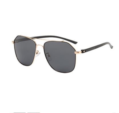 Large Frame Metal Double Bridge Aviator Sunglasses