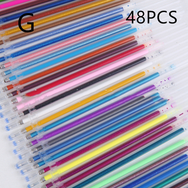 Glittering Gel 48-Color Fluorescent High-Gloss Hand Account Refill