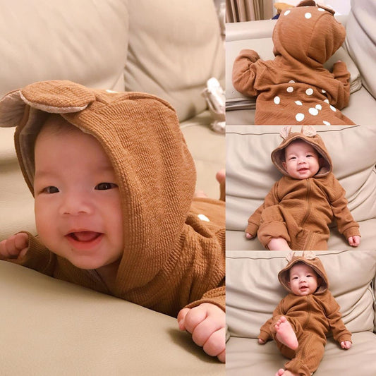 Baby Long-Sleeved Men's And Women's Baby Spring And Autumn Romper Romper Romper Jumpsuit