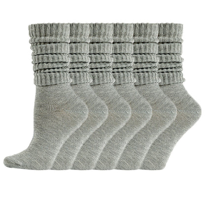Loose Stockings Spring And Autumn Women's Black, White And Gray Pure Color Socks