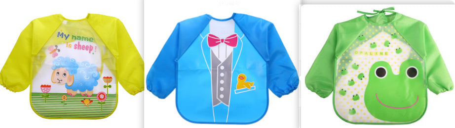 Children's Gown Long Sleeve Kids Waterproof Meal Baby Apron Painting Clothes Bib Protective Clothing