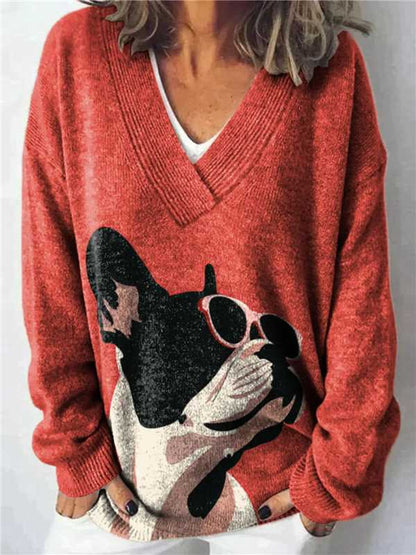 3D Animal Pattern Printed Casual Women's Sweater