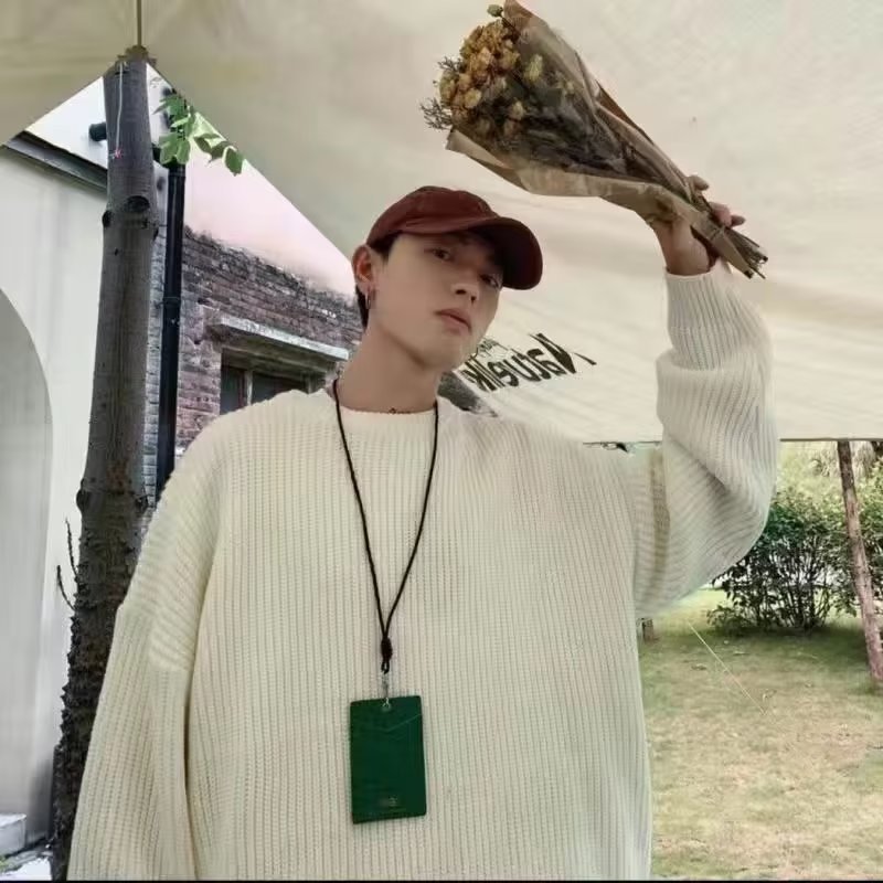 Loose Casual Retro Trendy Underwear Crew Neck Sweater