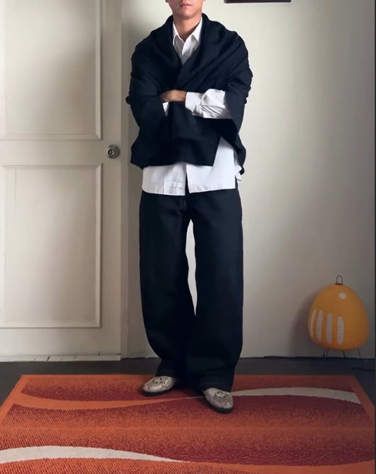 Black Batwing Sleeve Cardigan Cape