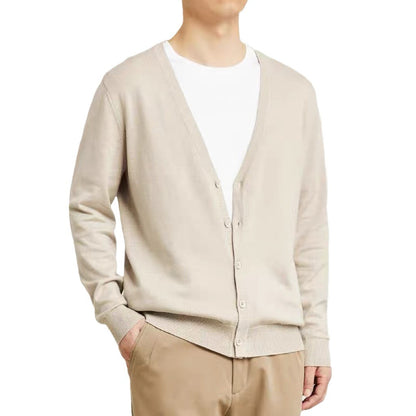 Knitted Cardigan Men's Knitted Shirt Loose Casual
