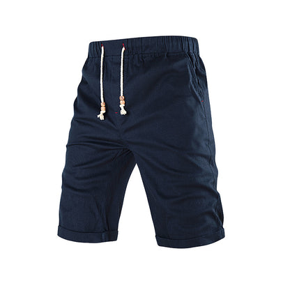 Men's Summer Sports Casual Shorts Drawstring Zipper Pocket With Solid Color