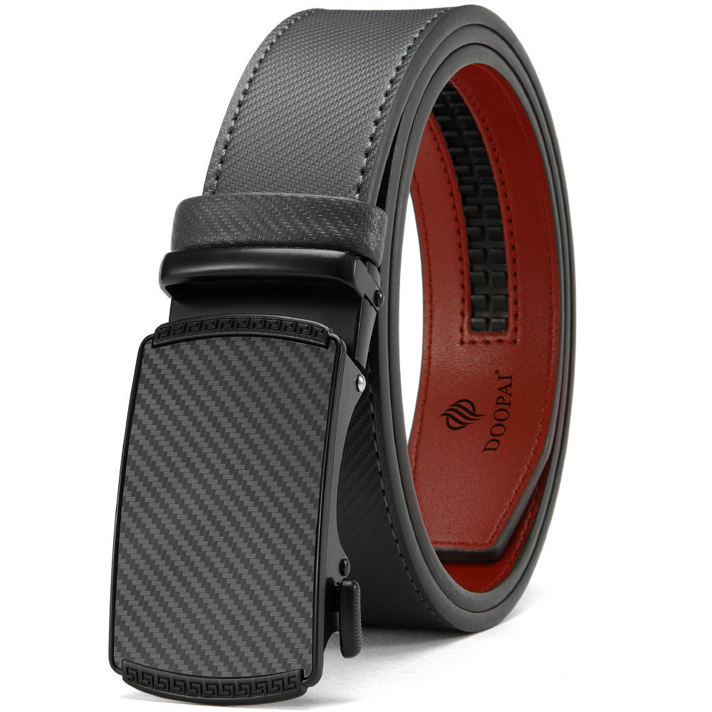Men's Belt Hot-selling Film Alloy Automatic Buckle Leather