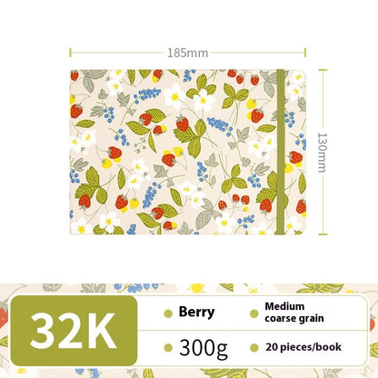 Feiluniao Watercolor Notebook Fabric Handmade Mini Portable Portable Character Sketch Hand Painted Graffiti Drawing Book