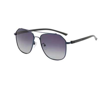 Large Frame Metal Double Bridge Aviator Sunglasses