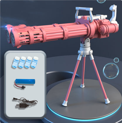 Super Big Double-Tube Bubble Gun Machine Outdoor Blowing Soap Bubble Maker Toy Automatic Water Toy For Children Birthday Party