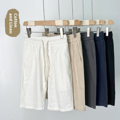 Summer Thin Casual Cotton Linen Cropped Pants