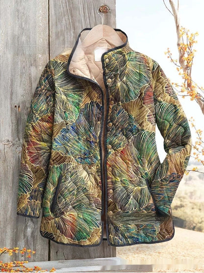 Autumn And Winter Button Pocket Cotton-padded Coat