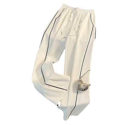 Slimming Youthful-looking Cardigan Long-sleeved Sweater Wide-leg Pants Two-piece Set