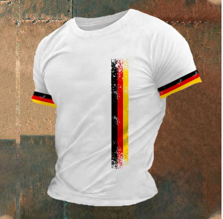 Printed Pattern Men's Short-sleeved T-shirt Casual Breathable Top