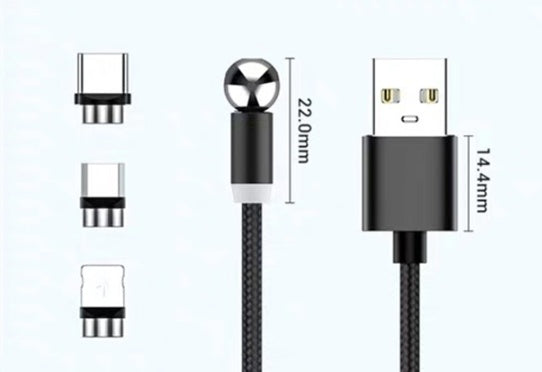 Compatible with  , 360 degree rotation of magnetic charging cable