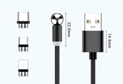 Compatible with  , 360 degree rotation of magnetic charging cable