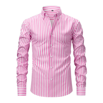 Four-sided Stretch Digital Printing Striped Long Sleeve