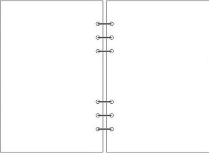 6-hole Notebook Loose-leaf Refill Blank Dot Matrix Horizontal Line
