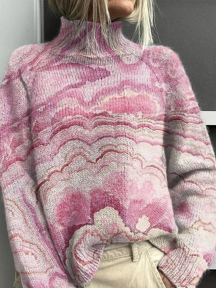 Women's Christmas Printed Turtleneck Sweater