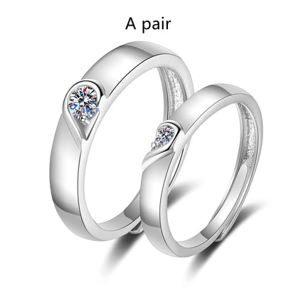 Couple Confession Ring Love Big Diamond Ring Doll Plush Ring Box