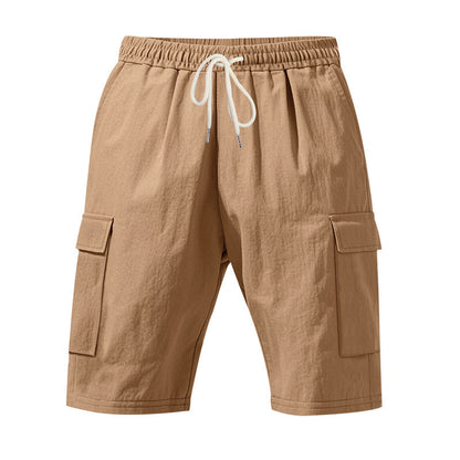 Men's Air-permeable Beachwear Linen Loose Multi-pocket Casual Shorts