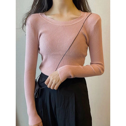 Slim Fit Inner Wear Long-sleeved Knitted Bottoming Shirt