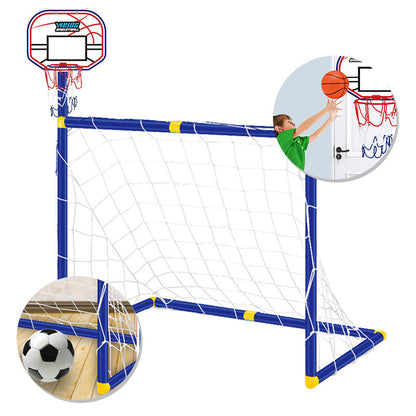 Folding Mini Football Soccer Ball Goal Post Net