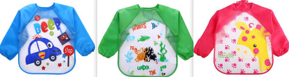 Children's Gown Long Sleeve Kids Waterproof Meal Baby Apron Painting Clothes Bib Protective Clothing