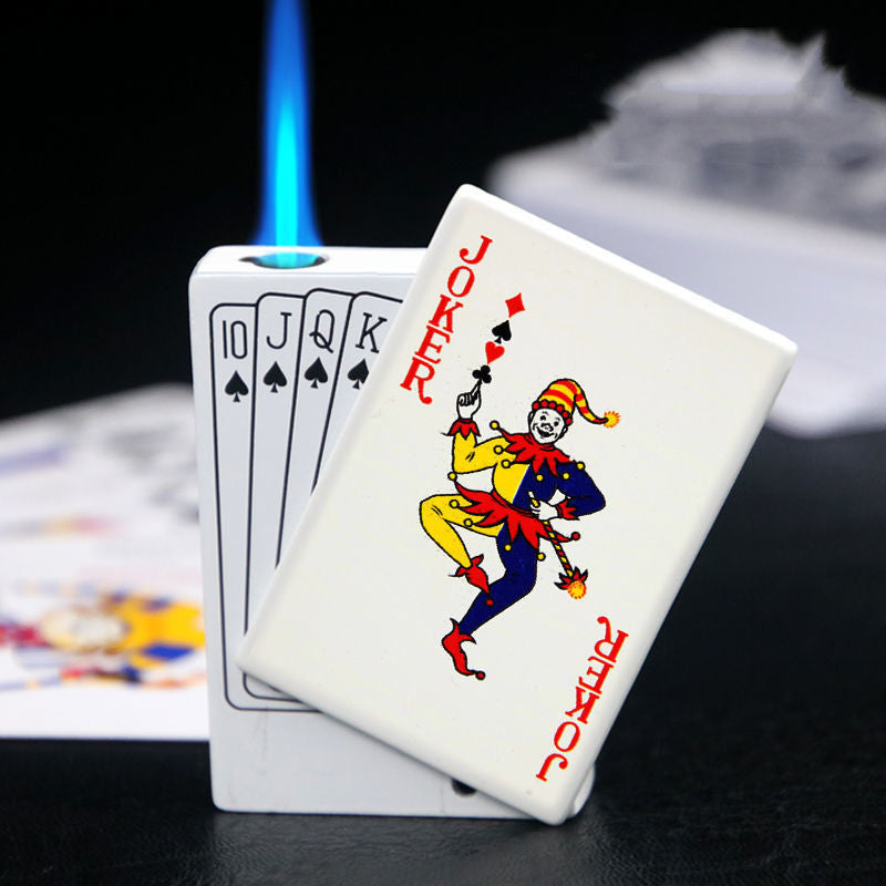 Poker Card Metal Windproof Straight Forward Creative Personalized Lighter