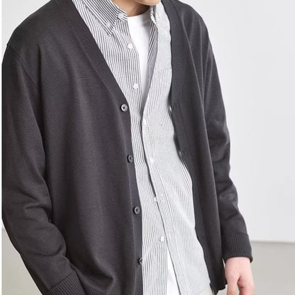 Knitted Cardigan Men's Knitted Shirt Loose Casual