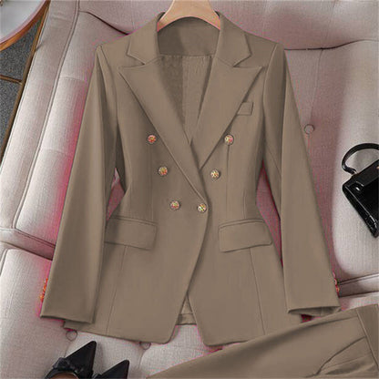 Small-sized Retro Suit Jacket Slim-fit Fashion Women's Casual Design Top Suit Jacket Set