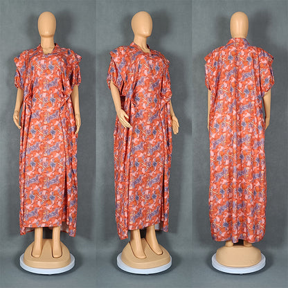African Style Printing Plus Size Dress