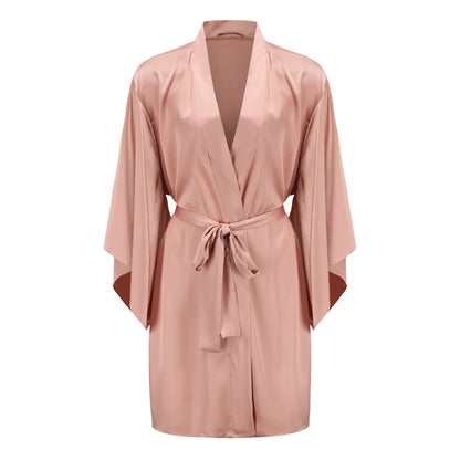 Women's Thin Ice Silk Robe Bathrobe