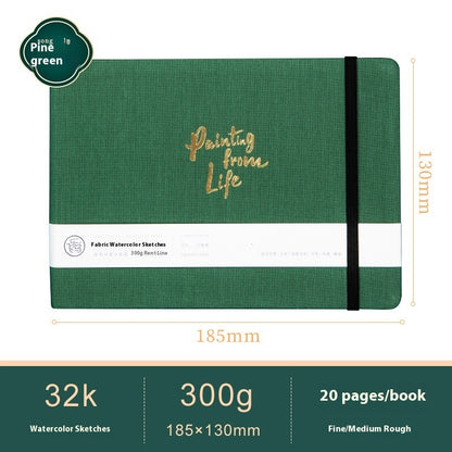 Feiluniao Watercolor Notebook Fabric Handmade Mini Portable Portable Character Sketch Hand Painted Graffiti Drawing Book