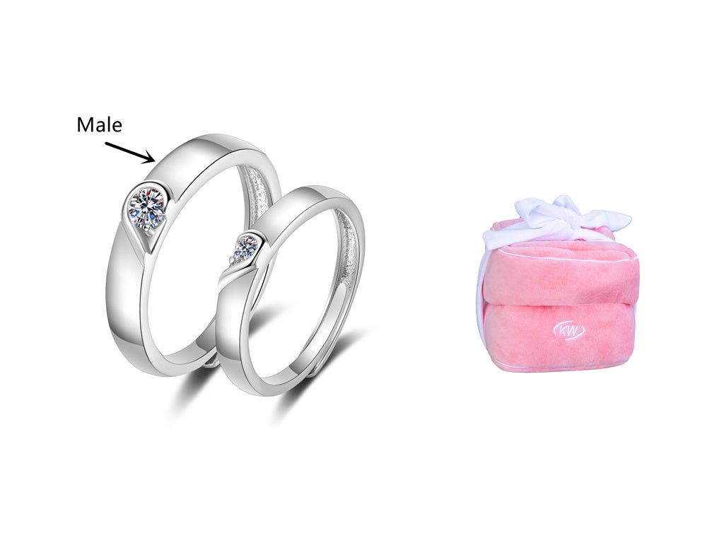 Couple Confession Ring Love Big Diamond Ring Doll Plush Ring Box