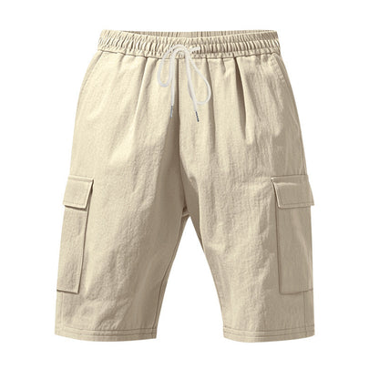 Men's Air-permeable Beachwear Linen Loose Multi-pocket Casual Shorts