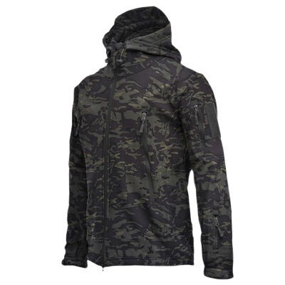 Men's Jacket Overalls Waterproof Fleece Camouflage Soft Shell Clothing Tactical Outdoor Keep Warm